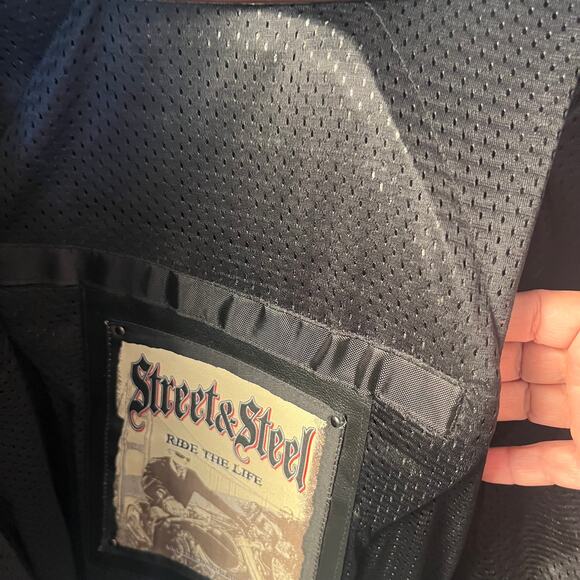 Streets and Steel Motorcycle Jacket Black with inserts Size 2XL - Picture 12 of 16